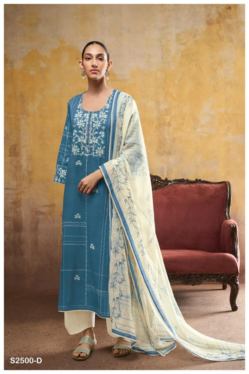 Ganga Joya 2500 Premium Cotton Printed Wholesale Fancy Salwar Suit Catalog — Wholesale Salwar Suits, Ganga wholesale from Surat - Gallery Image 2